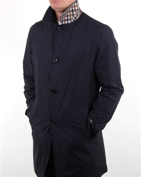 aquascutum navy coat.